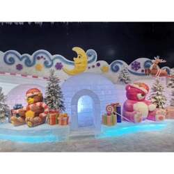 大型網(wǎng)紅互動(dòng)打卡地冰雕展出租 冰雕展廠家